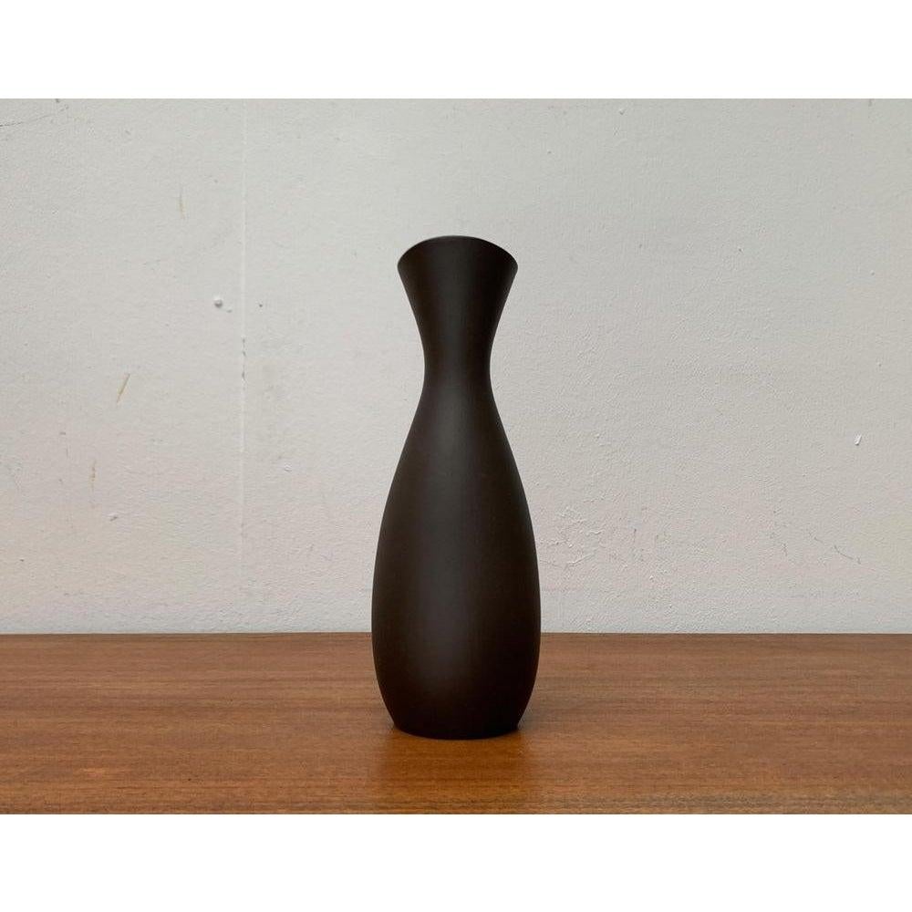 Mid-Century German Minimalist Wormser Terra-Sigillata Pottery Carafe Vase, 1960s For Sale 1