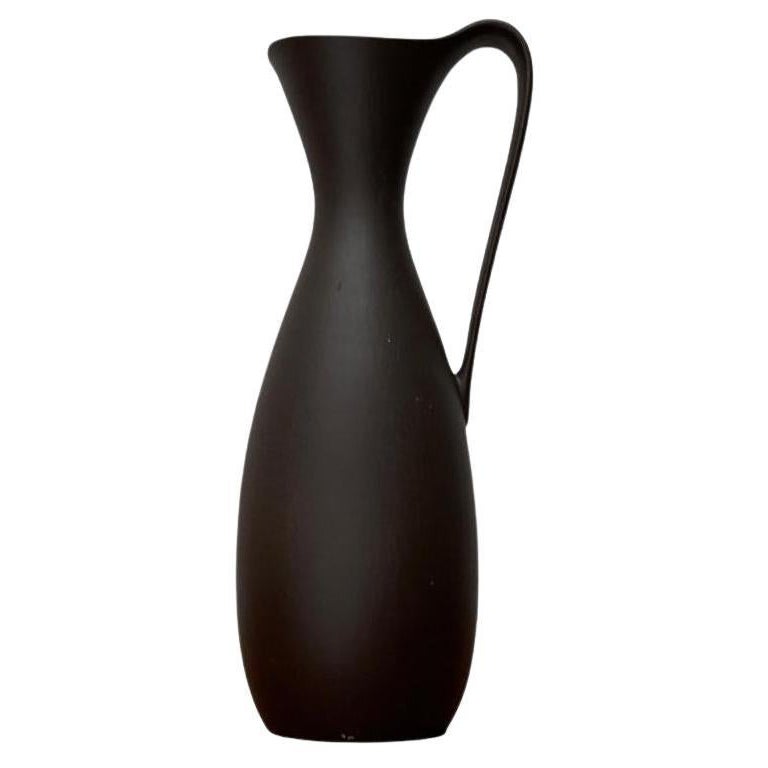 Mid-Century German Minimalist Wormser Terra-Sigillata Pottery Carafe Vase, 1960s
