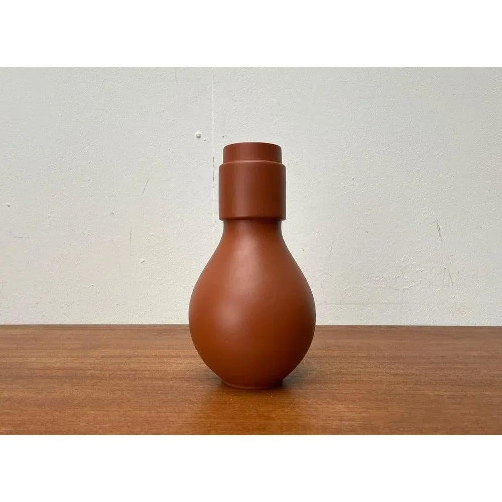 Mid-Century German Minimalist Wormser Terra-Sigillata Pottery Vase, 1960s, in Very Good conditions. Designed 1960 to 1969 This piece has an attribution mark, I am sure that it is completely authentic and take full responsibility for any authenticity