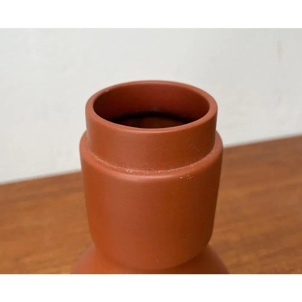 Mid-Century Modern Mid-Century German Minimalist Wormser Terra-Sigillata Pottery Vase, 1960s For Sale