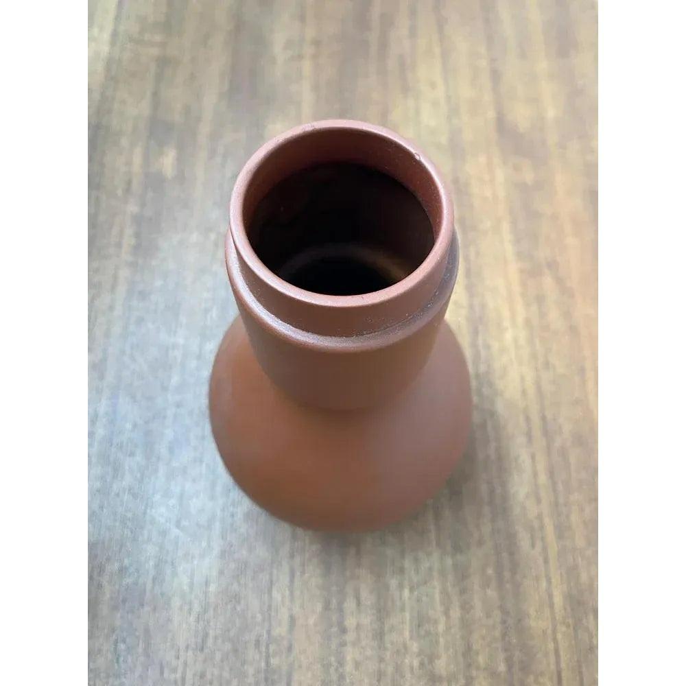 Ceramic Mid-Century German Minimalist Wormser Terra-Sigillata Pottery Vase, 1960s For Sale