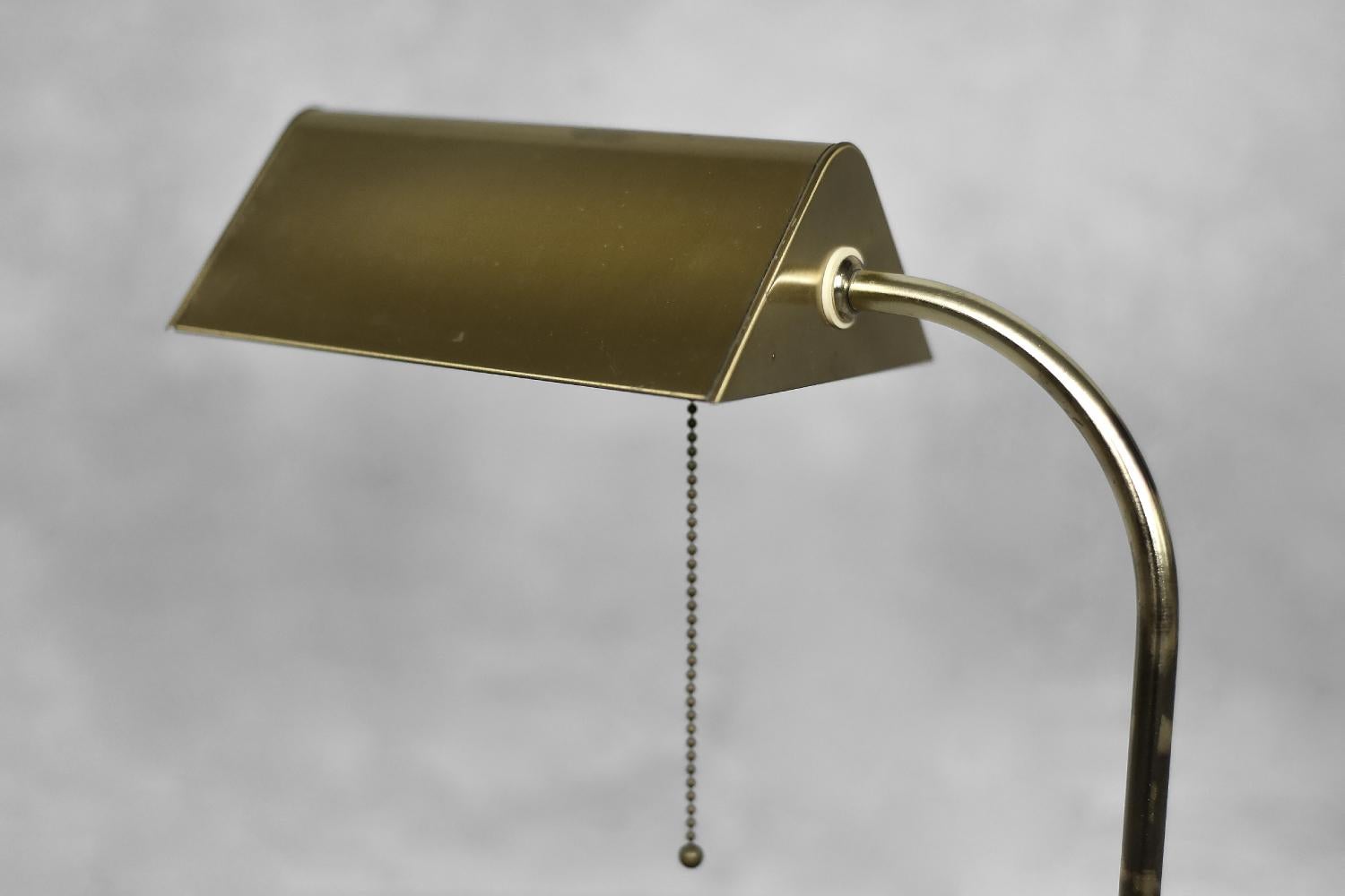 Mid-Century German Modern Gold Brass Desk Lamp with Chain from Karstadt AG For Sale 5