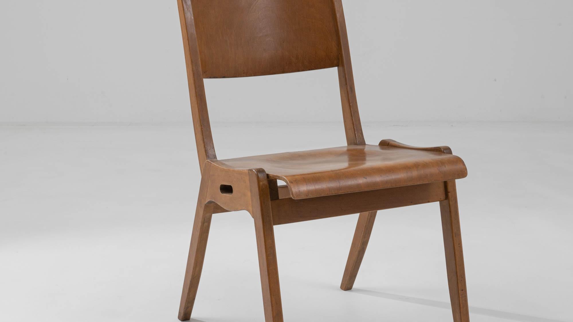 Mid-Century German Modernist Wooden Dining Chair 5