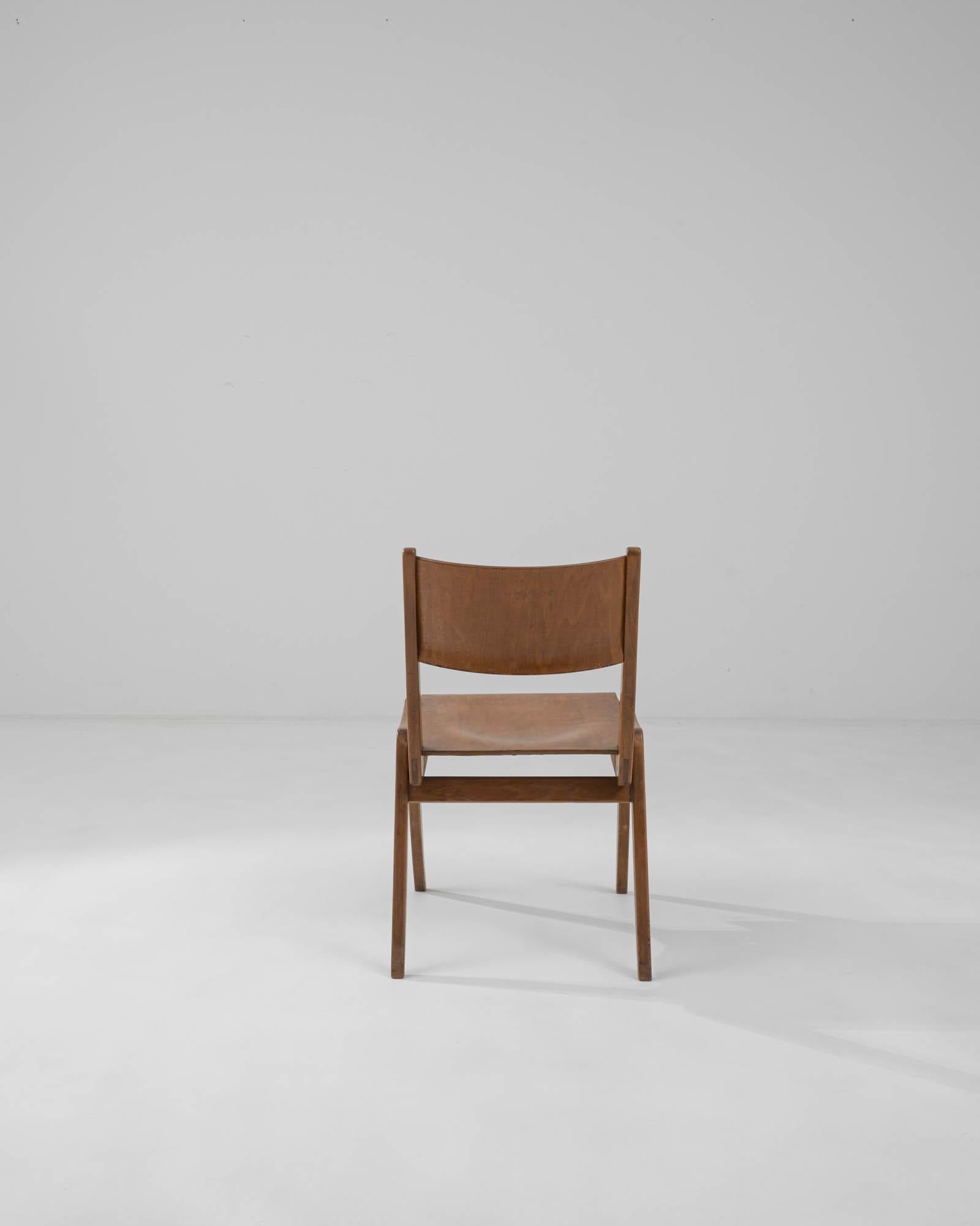 Mid-Century German Modernist Wooden Dining Chair 1
