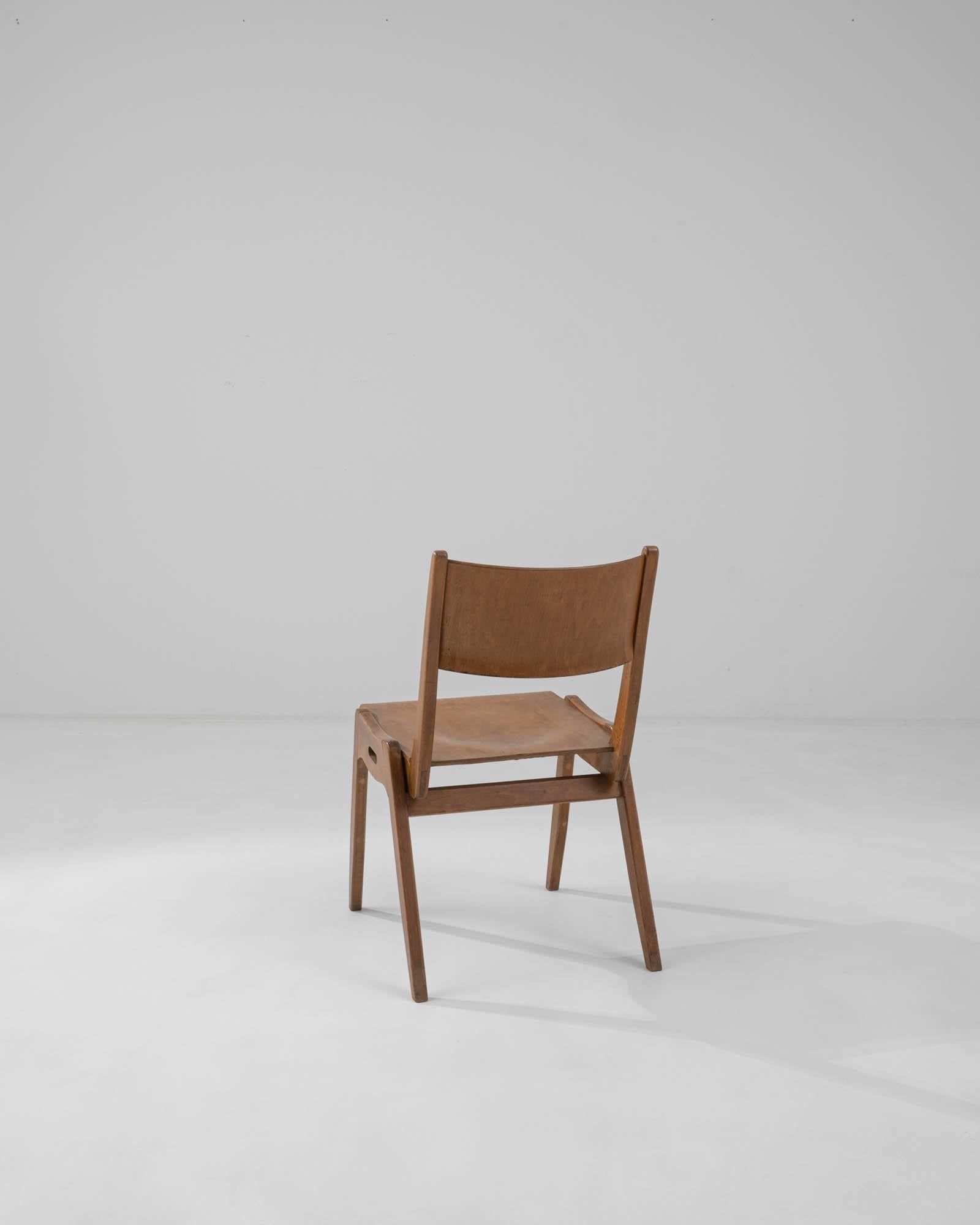 Mid-Century German Modernist Wooden Dining Chair 3