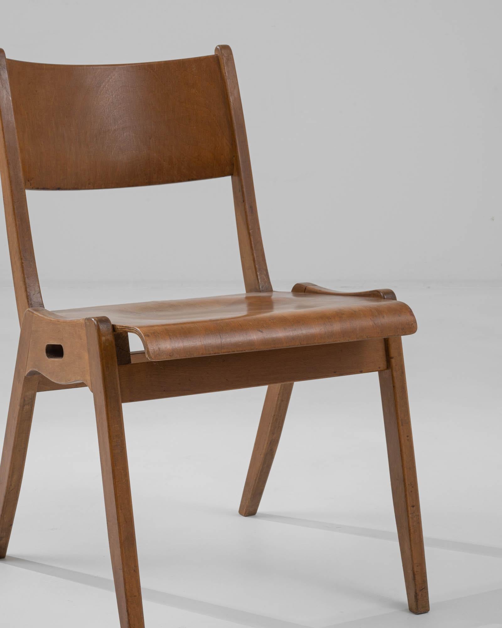 Mid-Century German Modernist Wooden Dining Chair 4