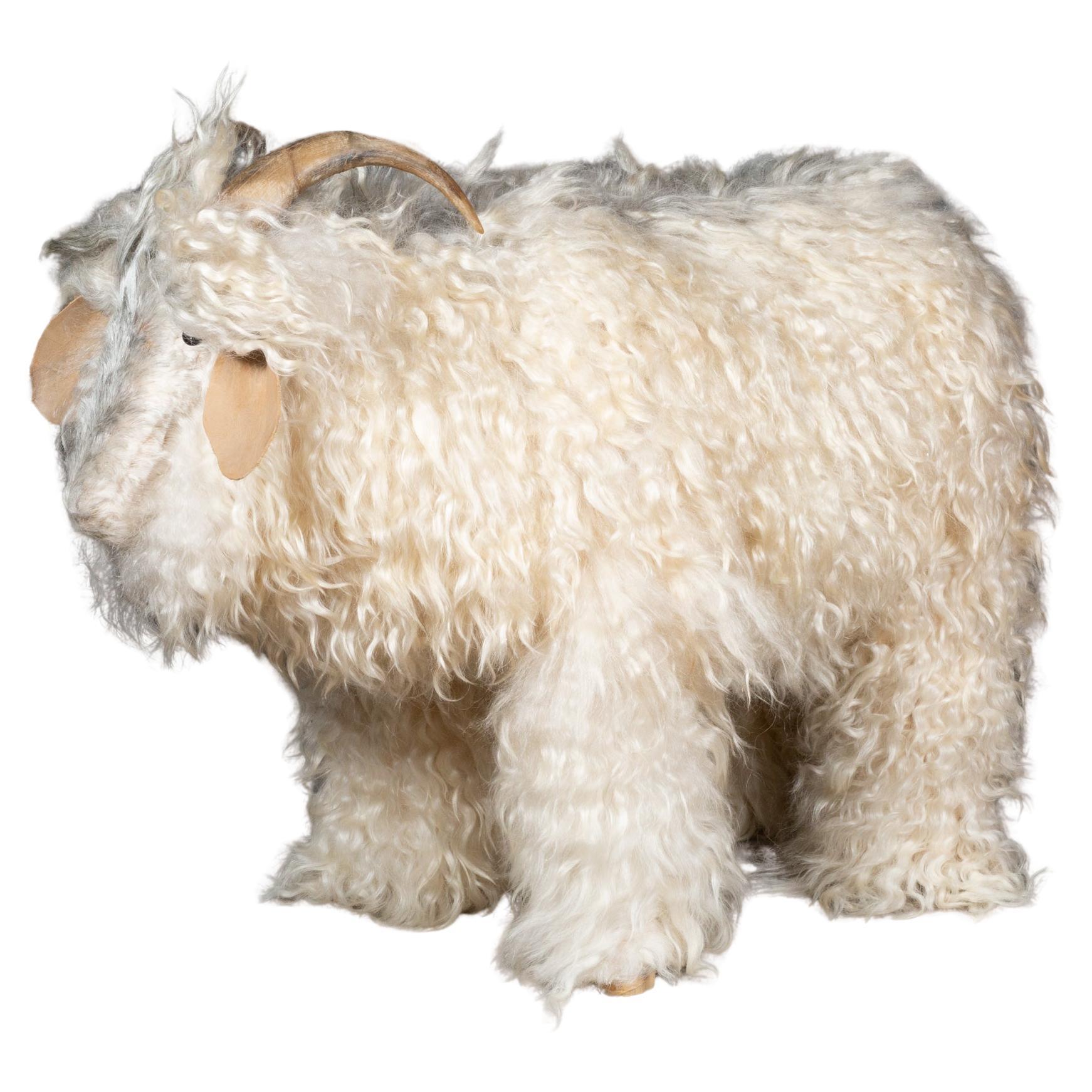 Mid-century German Mountain Goat Footstool c.1960 For Sale