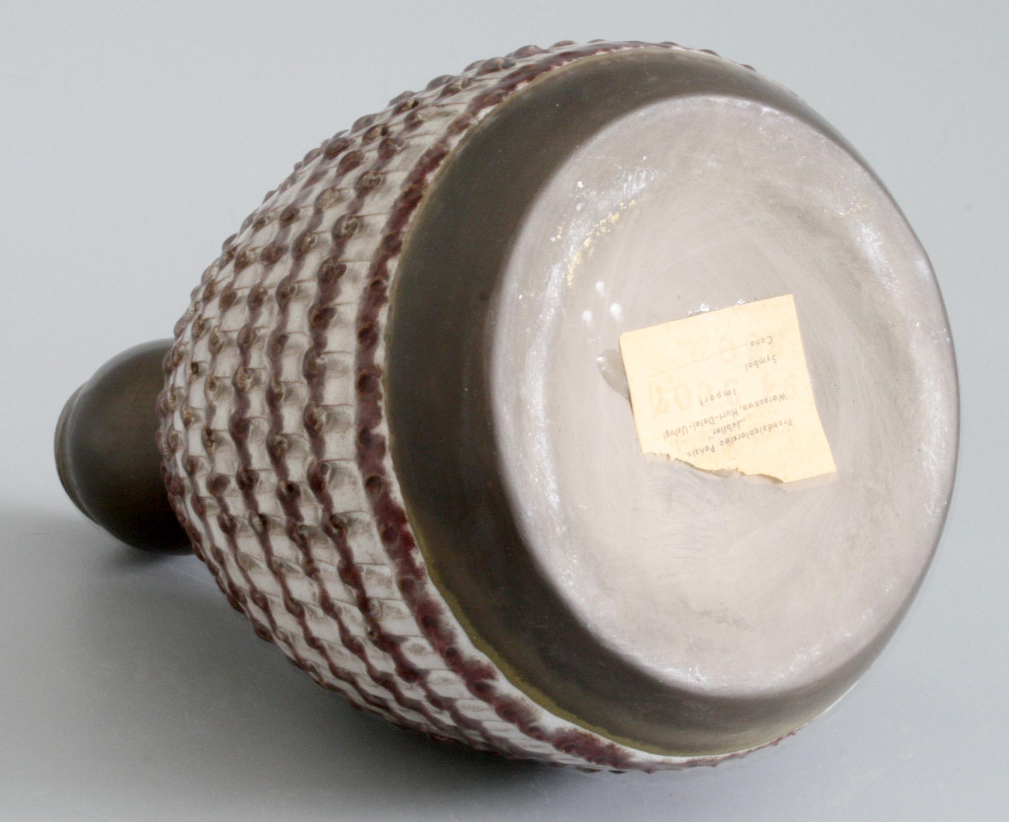 Vernissé Vase en poterie d'art allemande ou scandinave du milieu du siècle dernier en vente