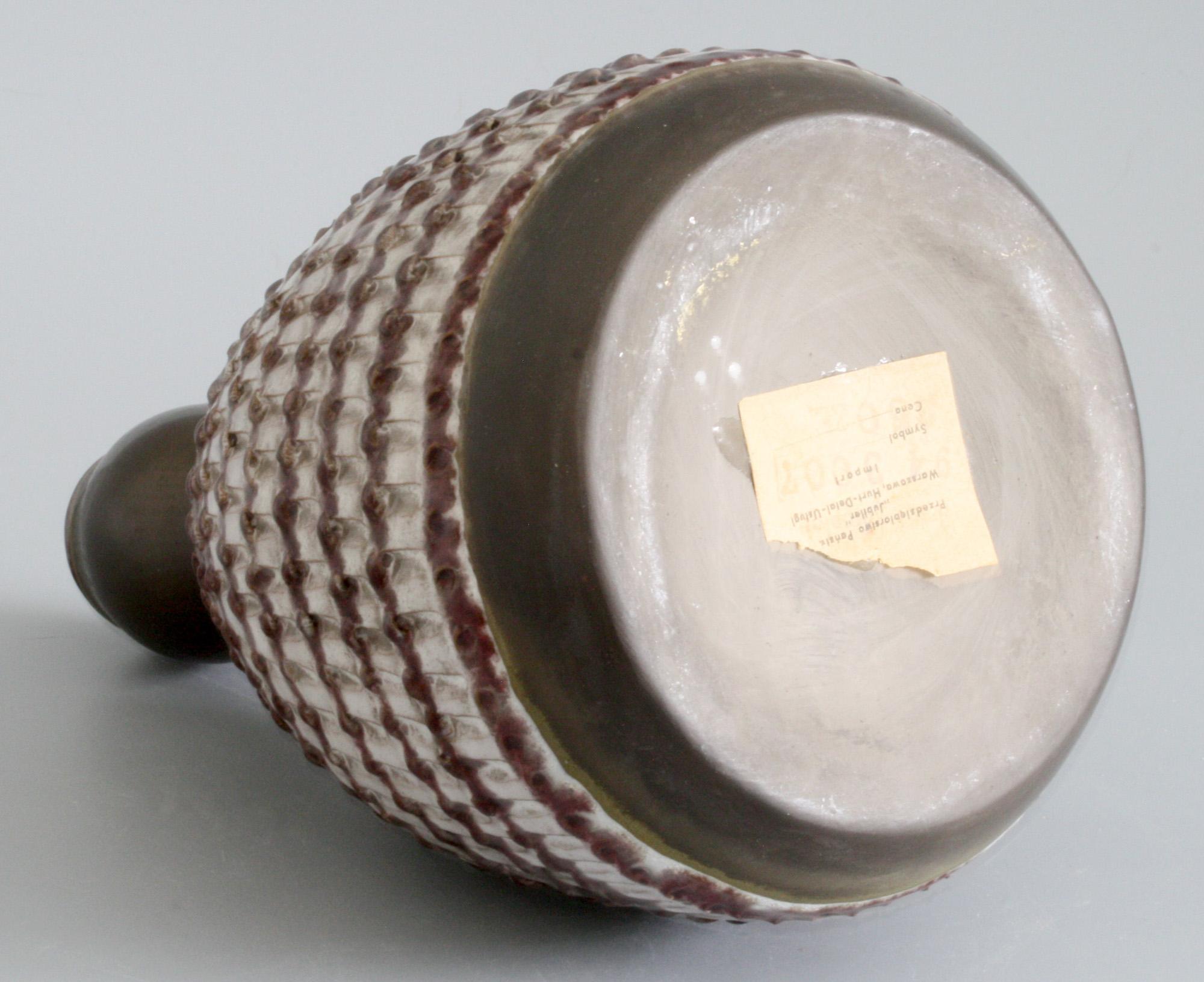 Smaltato Vaso in ceramica d'arte tedesca o scandinava della metà del secolo scorso in vendita