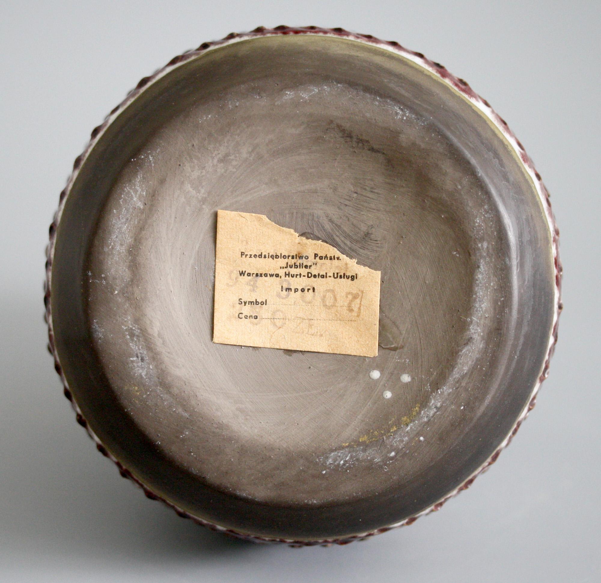 Mid-20th Century Midcentury German or Scandinavian Art Pottery Vase For Sale