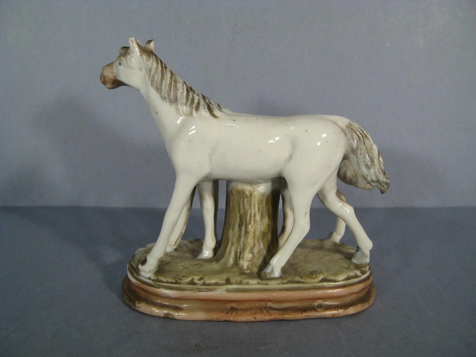 20th Century Mid-Century German Porcelain Figurine Depicting Two Horses -1Y25