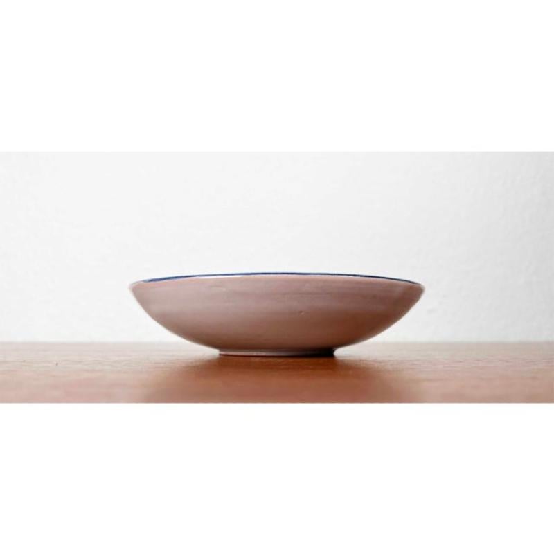 Assiette à poterie allemande du milieu du siècle avec poisson par Wilhelm Diebener pour Gothaer, années 1960 en vente 4