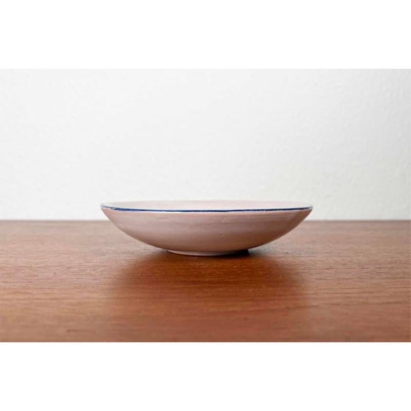 Assiette à poterie allemande du milieu du siècle avec poisson par Wilhelm Diebener pour Gothaer, années 1960 en vente 1
