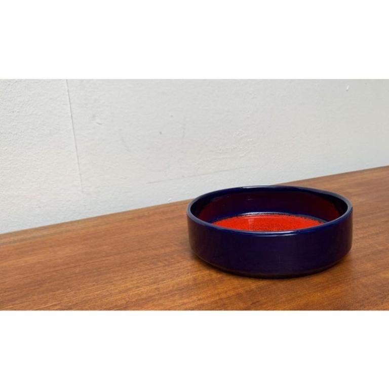 Mid-Century German Pottery Fat Lava Bowl from Scheurich, 1960s In Excellent Condition For Sale In Hamburg, DE