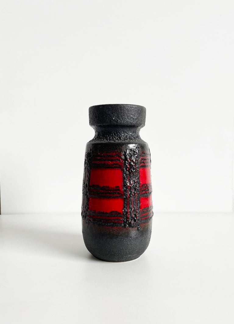 Mid Century German Pottery Fat Lava Vase by Scheurich Keramik, 1960s In Good Condition For Sale In Zagreb, HR