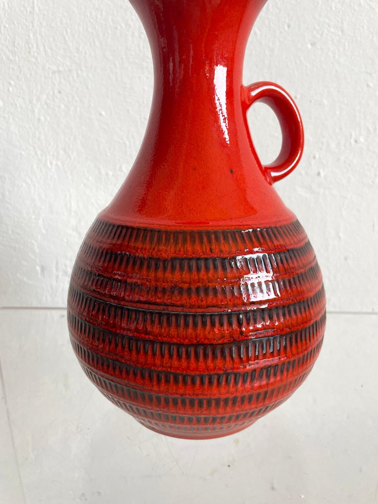 MidCentury German Pottery Jasba Keramik Glazed Vase For Sale at 1stDibs