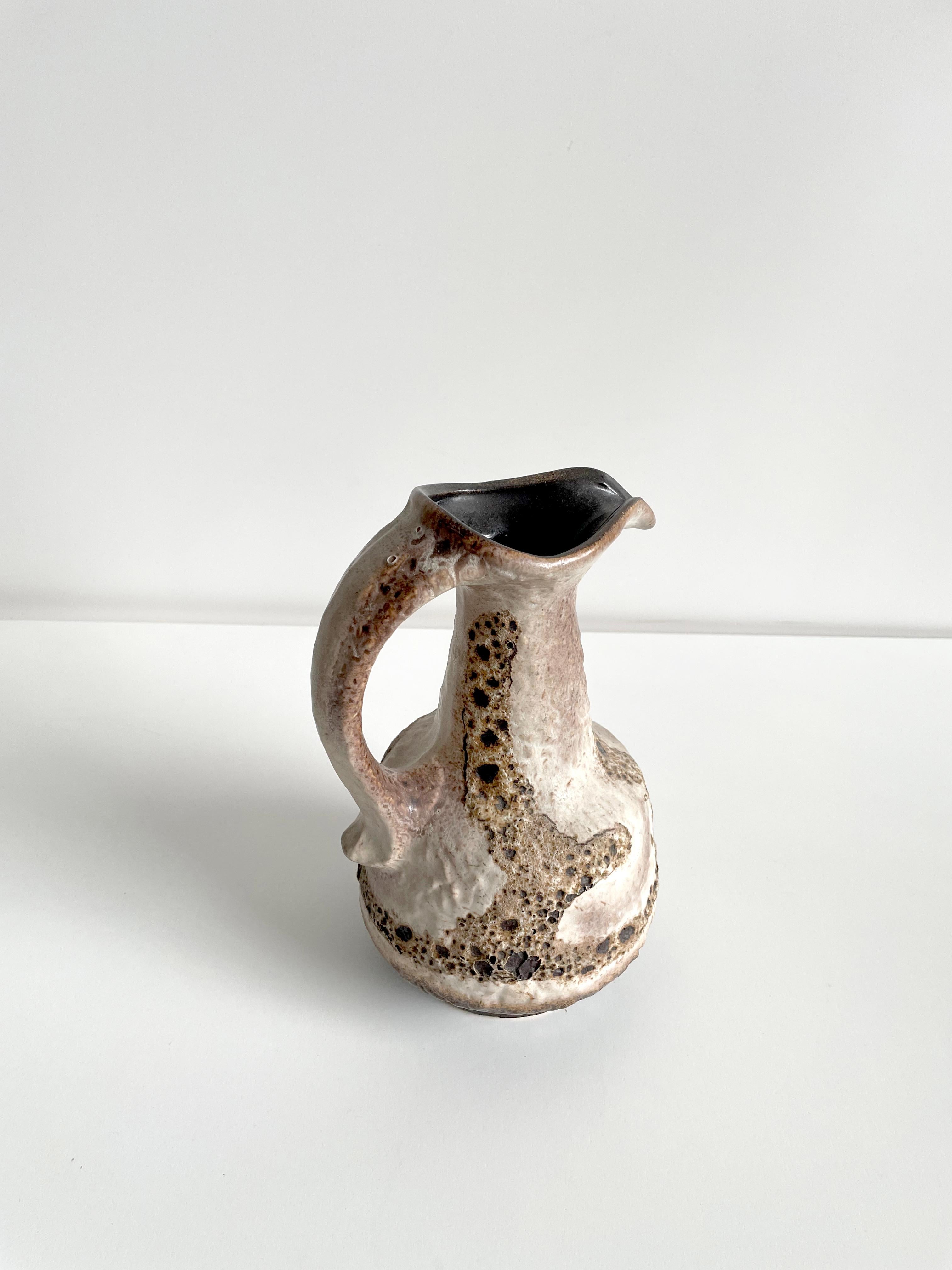 Mid Century German Pottery Lava Glazed Vase by Dumler & Breiden, ca 1960s 2