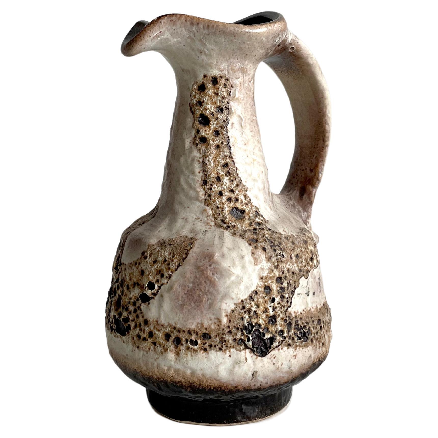 Mid Century German Pottery Lava Glazed Vase by Dumler & Breiden, ca 1960s