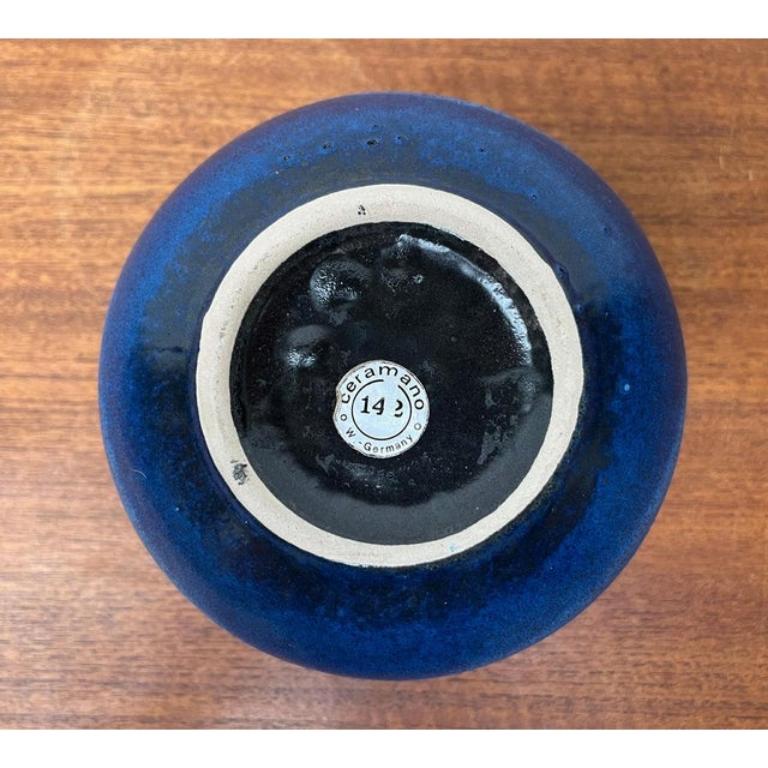 Vase en poterie allemande du milieu du siècle dernier de Ceramano, années 1960 en vente 1