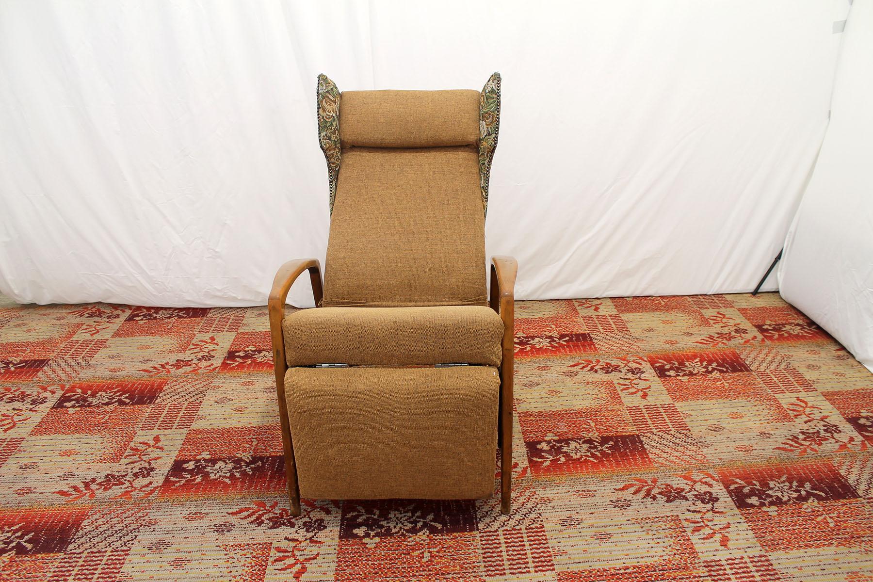 Late 20th Century Midcentury German Reclining Chair, 1970s For Sale