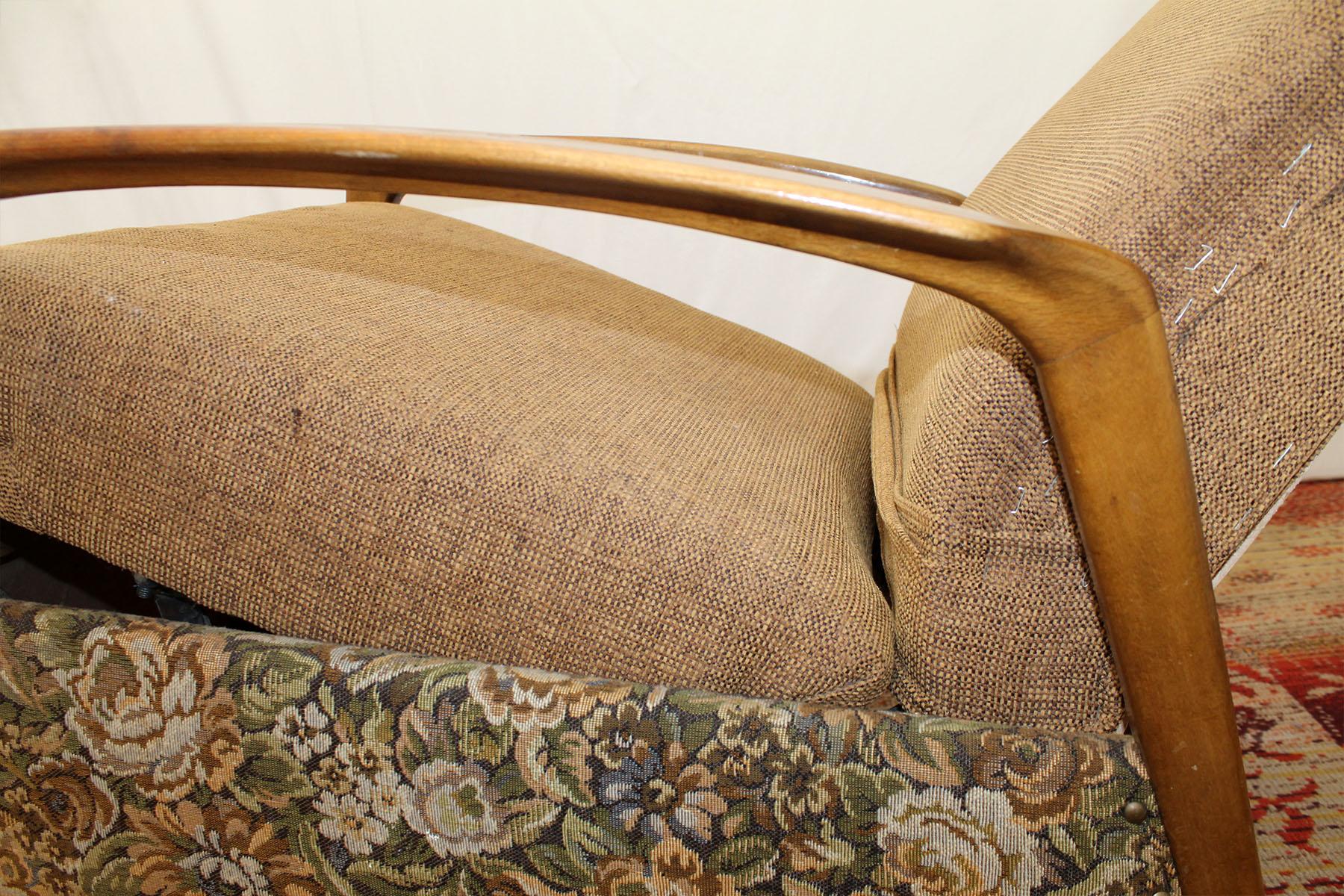 Midcentury German Reclining Chair, 1970s For Sale 1