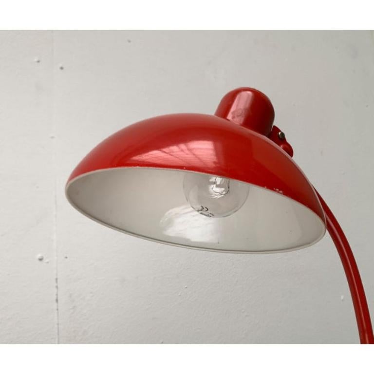 Mid-Century Modern Mid-Century German Red 6556 Table Lamp by Christian Dell for Kaiser Idell, 1960s For Sale