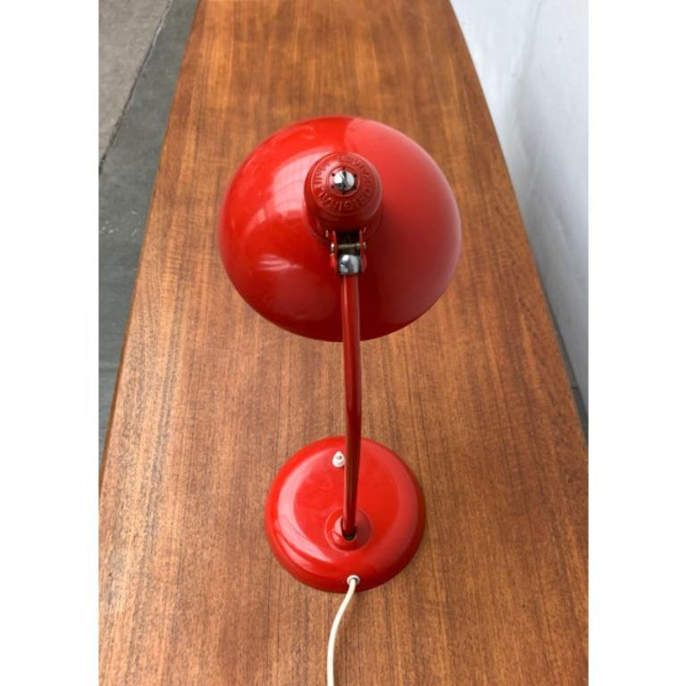 20th Century Mid-Century German Red 6556 Table Lamp by Christian Dell for Kaiser Idell, 1960s For Sale