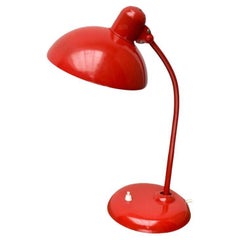 Lampada da tavolo rossa tedesca 6556 di Christian Dell per Kaiser Idell, 1960