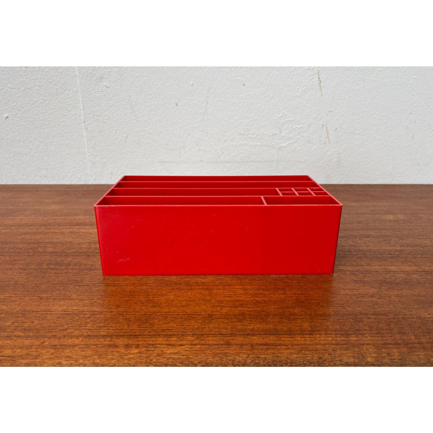 Rotes Space Age-Schreibtisch-Utensilo von Quandt Hamburg, 1960er Jahre im Angebot 6