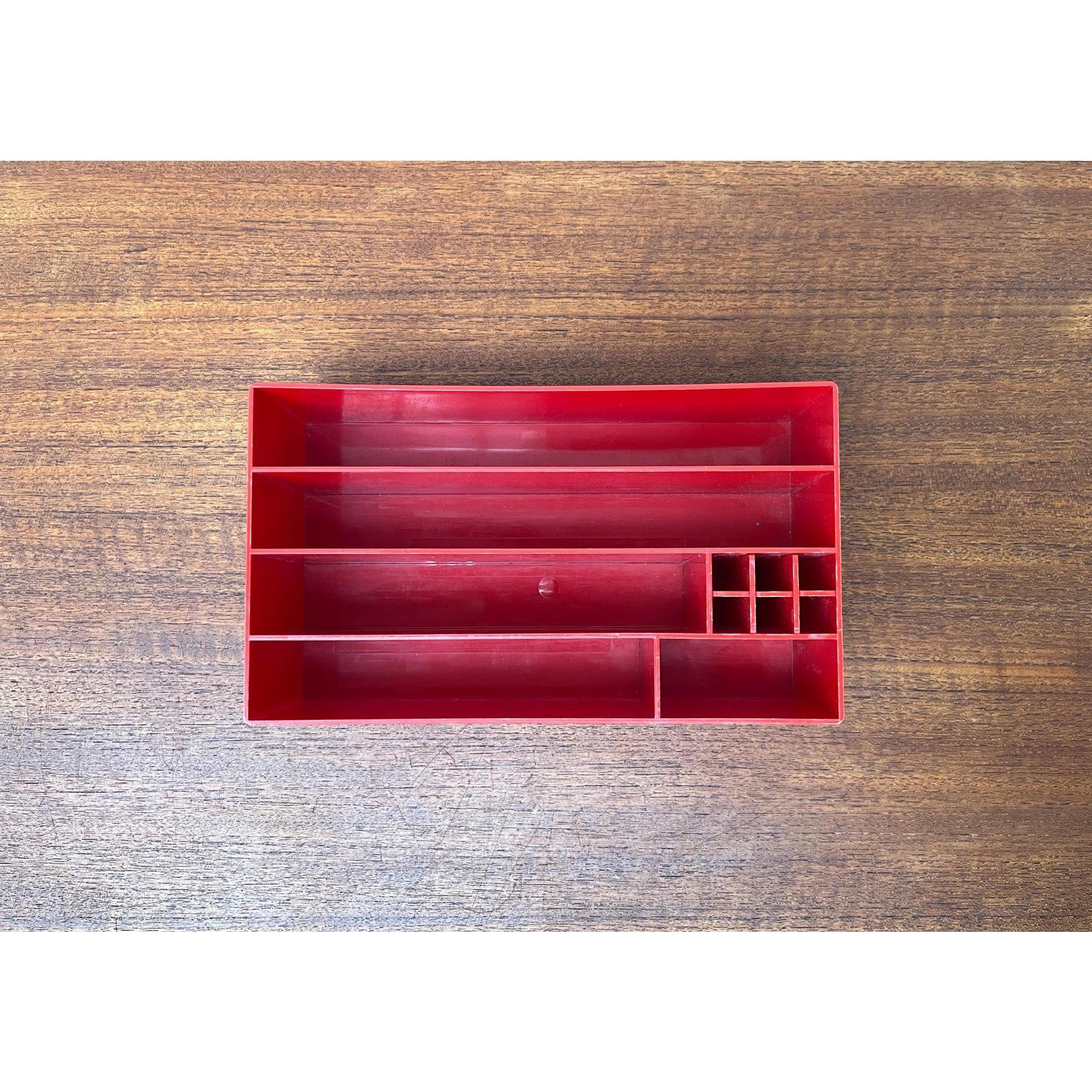 Rotes Space Age-Schreibtisch-Utensilo von Quandt Hamburg, 1960er Jahre (Moderne der Mitte des Jahrhunderts) im Angebot