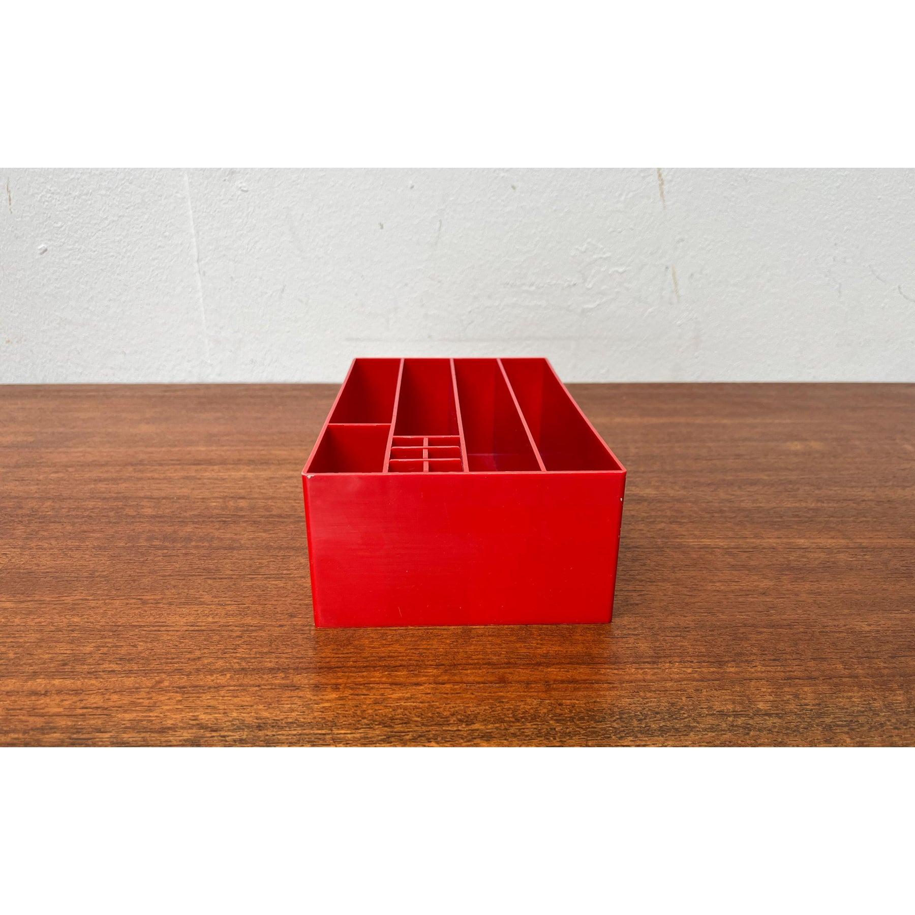 Rotes Space Age-Schreibtisch-Utensilo von Quandt Hamburg, 1960er Jahre (Kunststoff) im Angebot