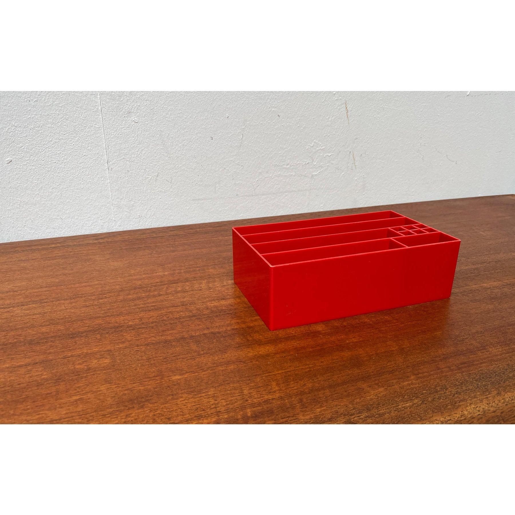 Rotes Space Age-Schreibtisch-Utensilo von Quandt Hamburg, 1960er Jahre im Angebot 1