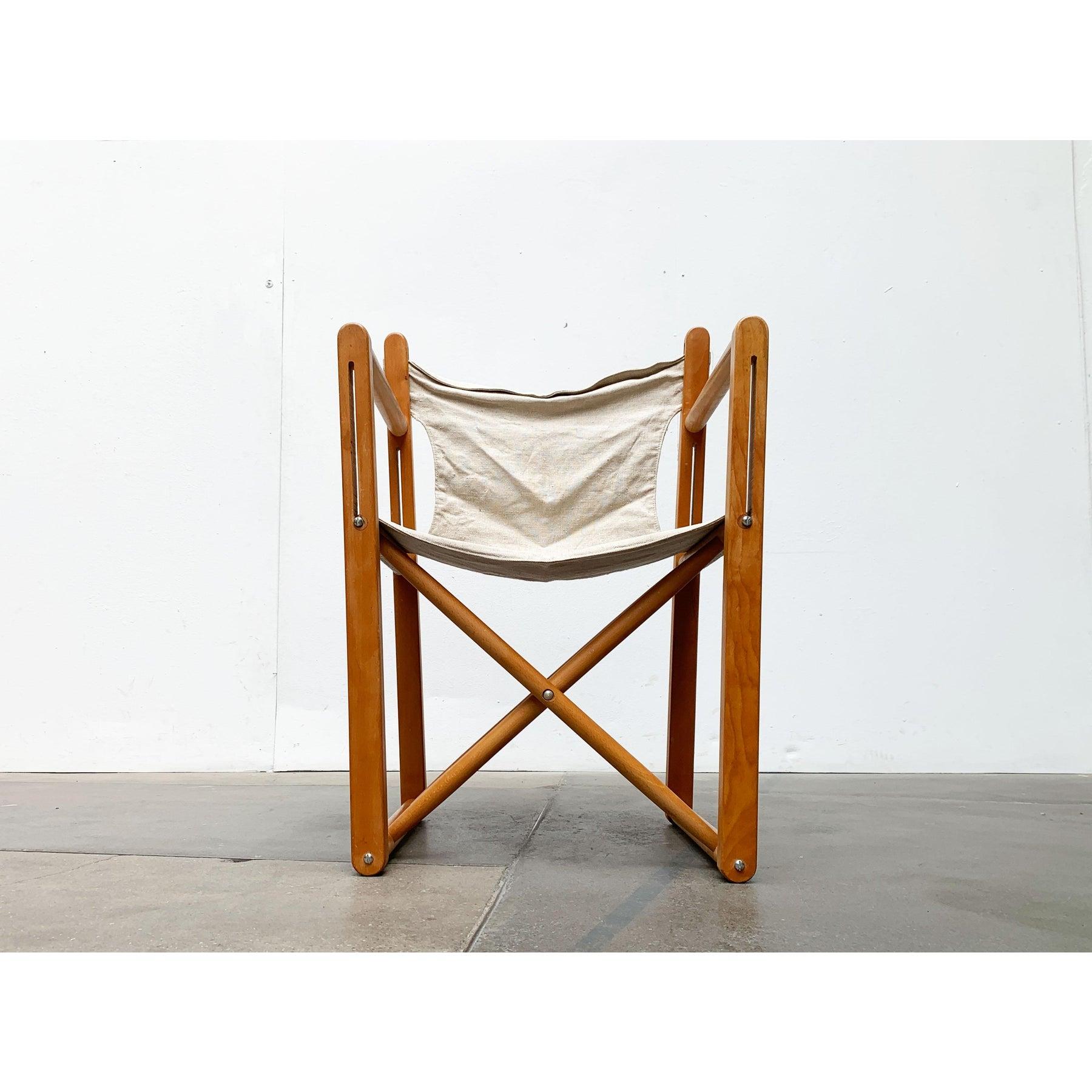 Mid-Century Modern Mid-Century German Safari Folding Chair from Casala, 1960s For Sale