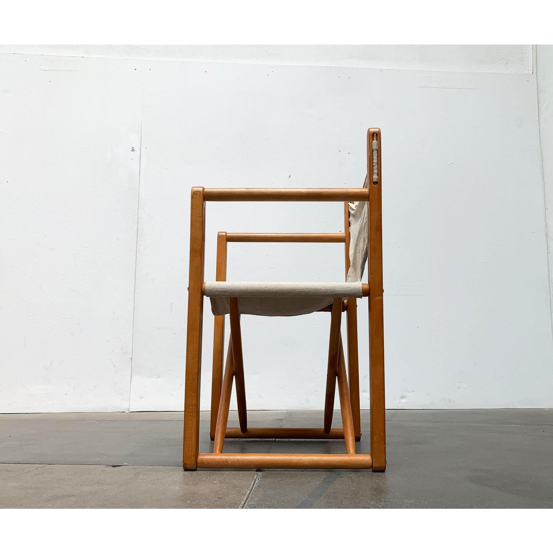 20th Century Mid-Century German Safari Folding Chair from Casala, 1960s For Sale