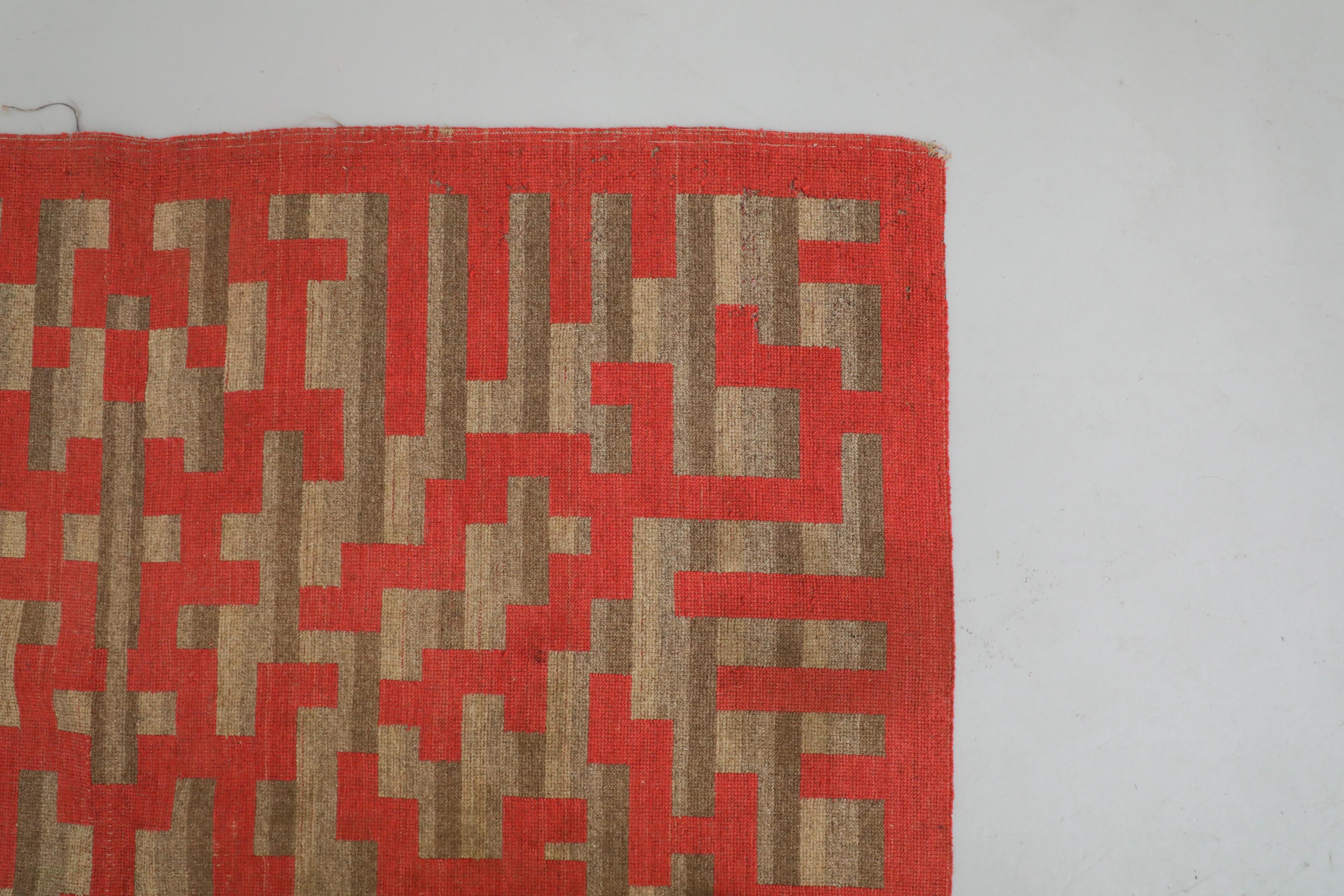Mid-Century German Schäffler Wool Carpet with Geometric Pattern 6