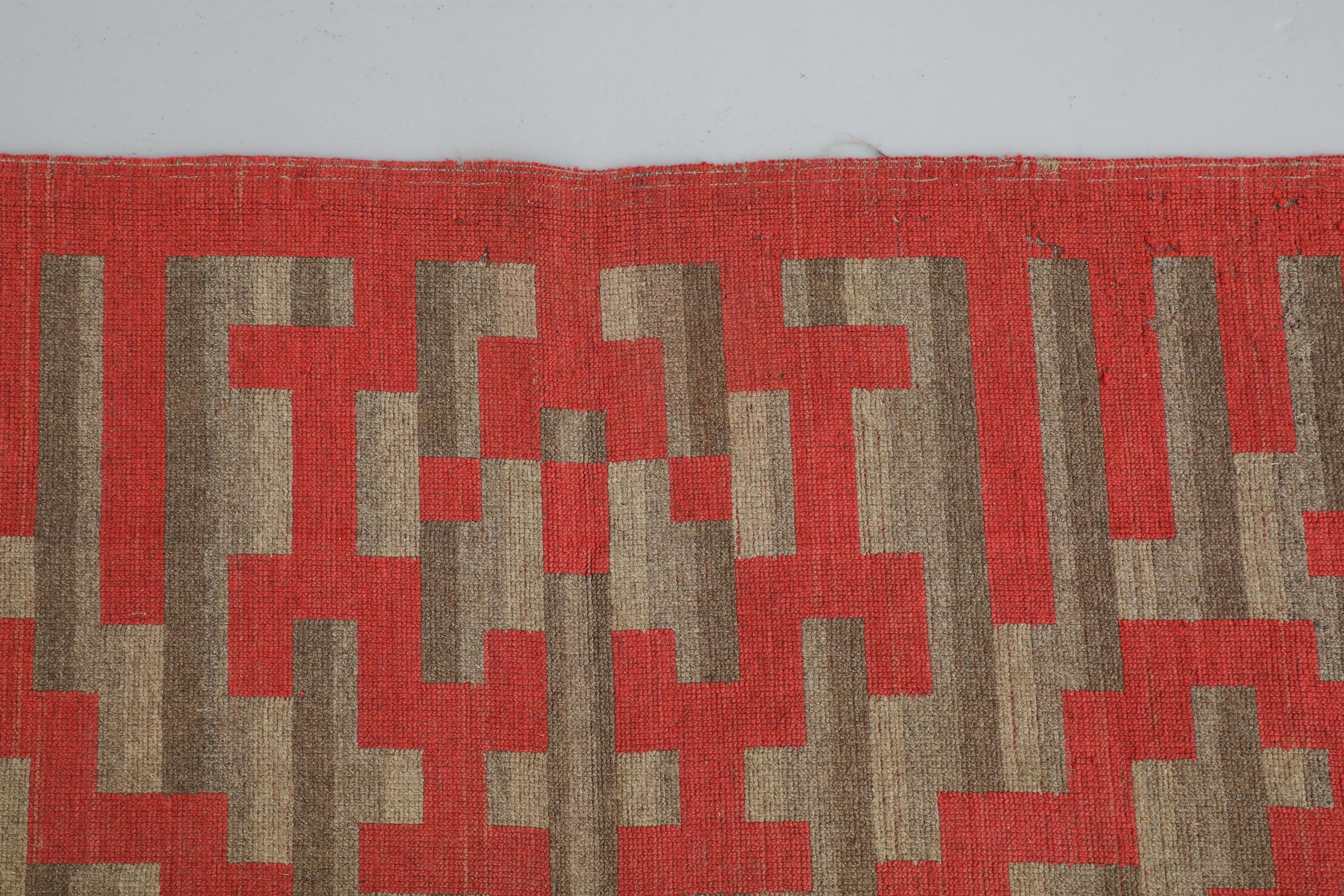 Mid-Century German Schäffler Wool Carpet with Geometric Pattern 9