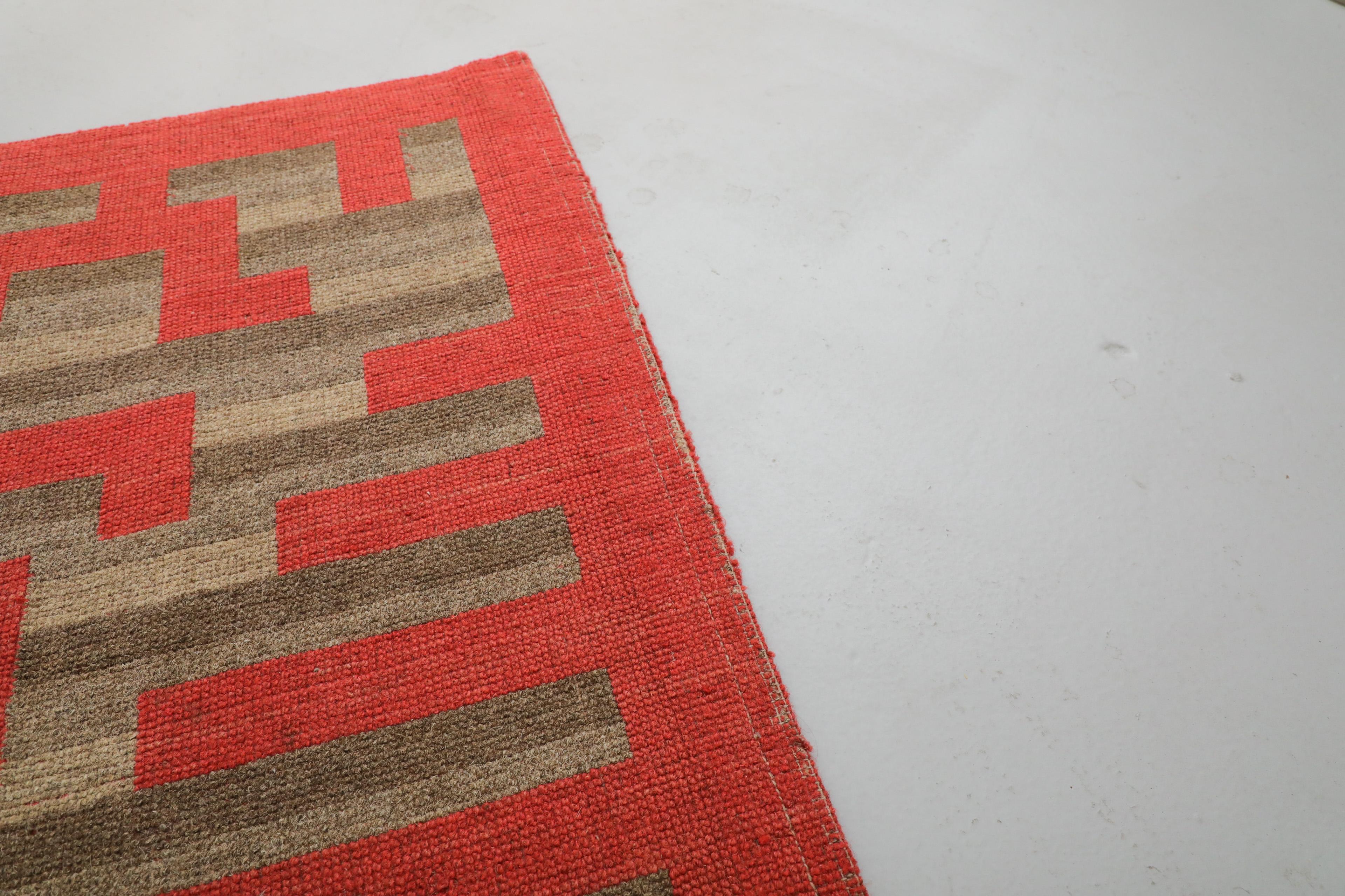 Mid-Century German Schäffler Wool Carpet with Geometric Pattern 1