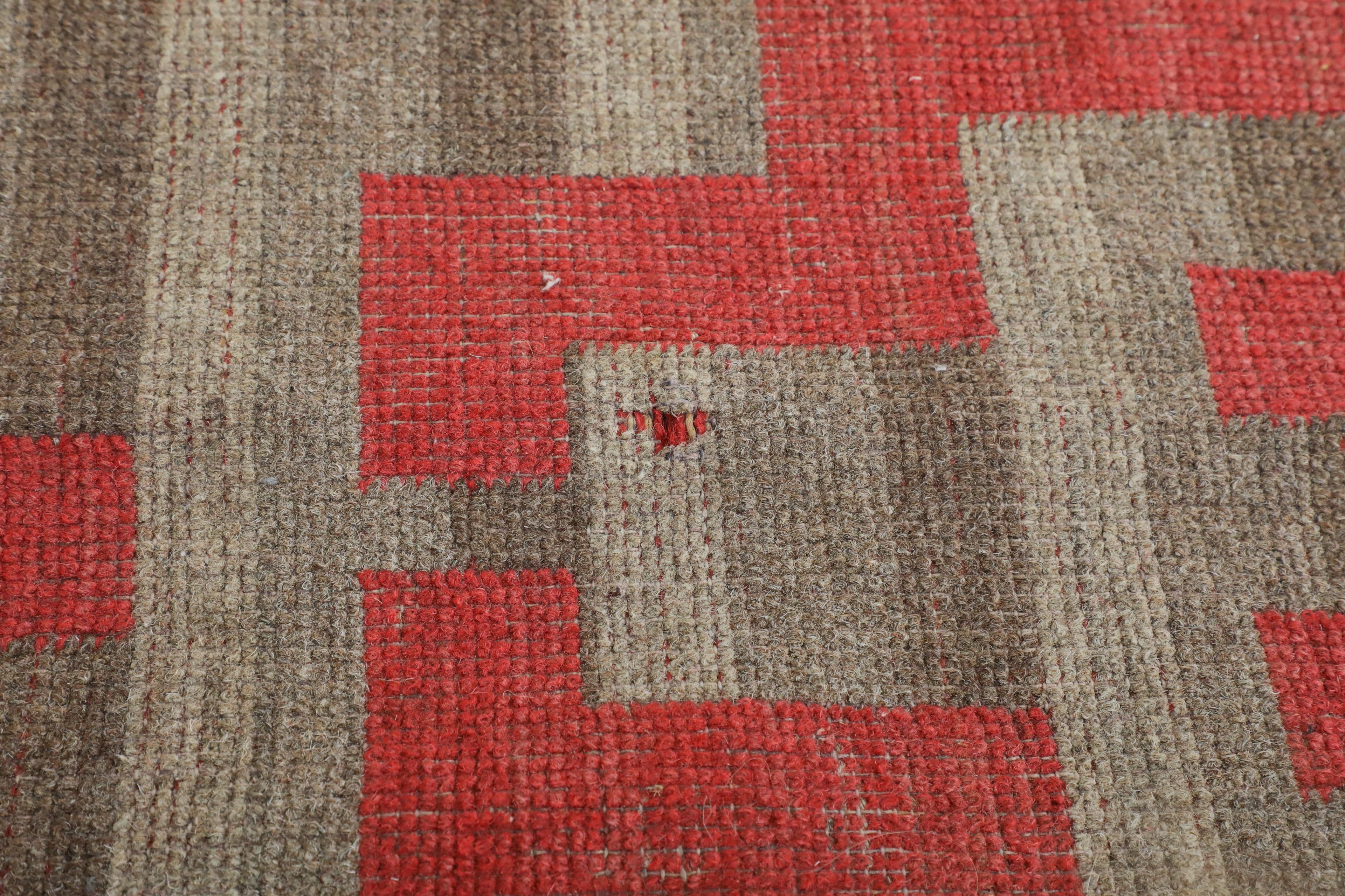 Mid-Century German Schäffler Wool Carpet with Geometric Pattern 3