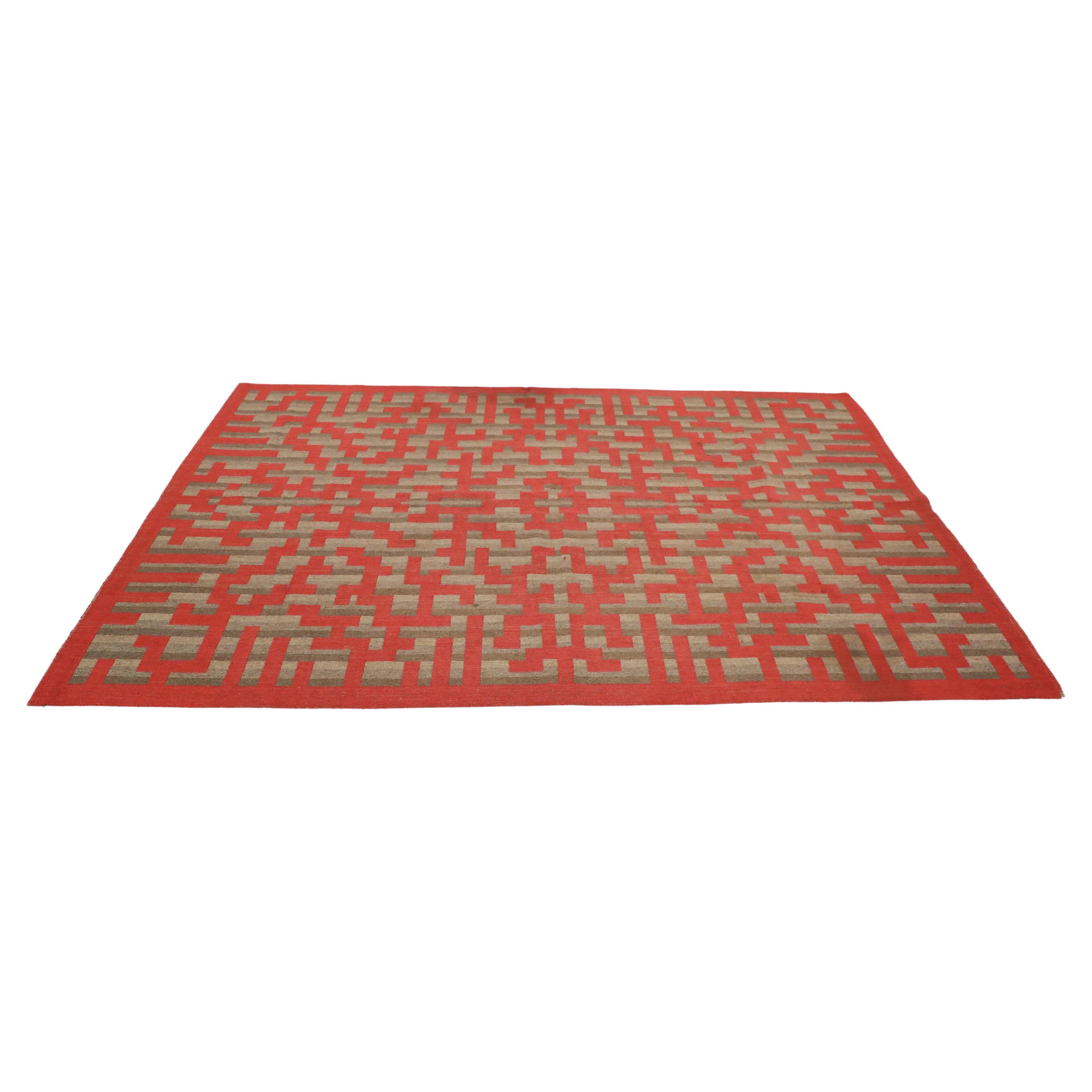 Mid-Century German Schäffler Wool Carpet with Geometric Pattern