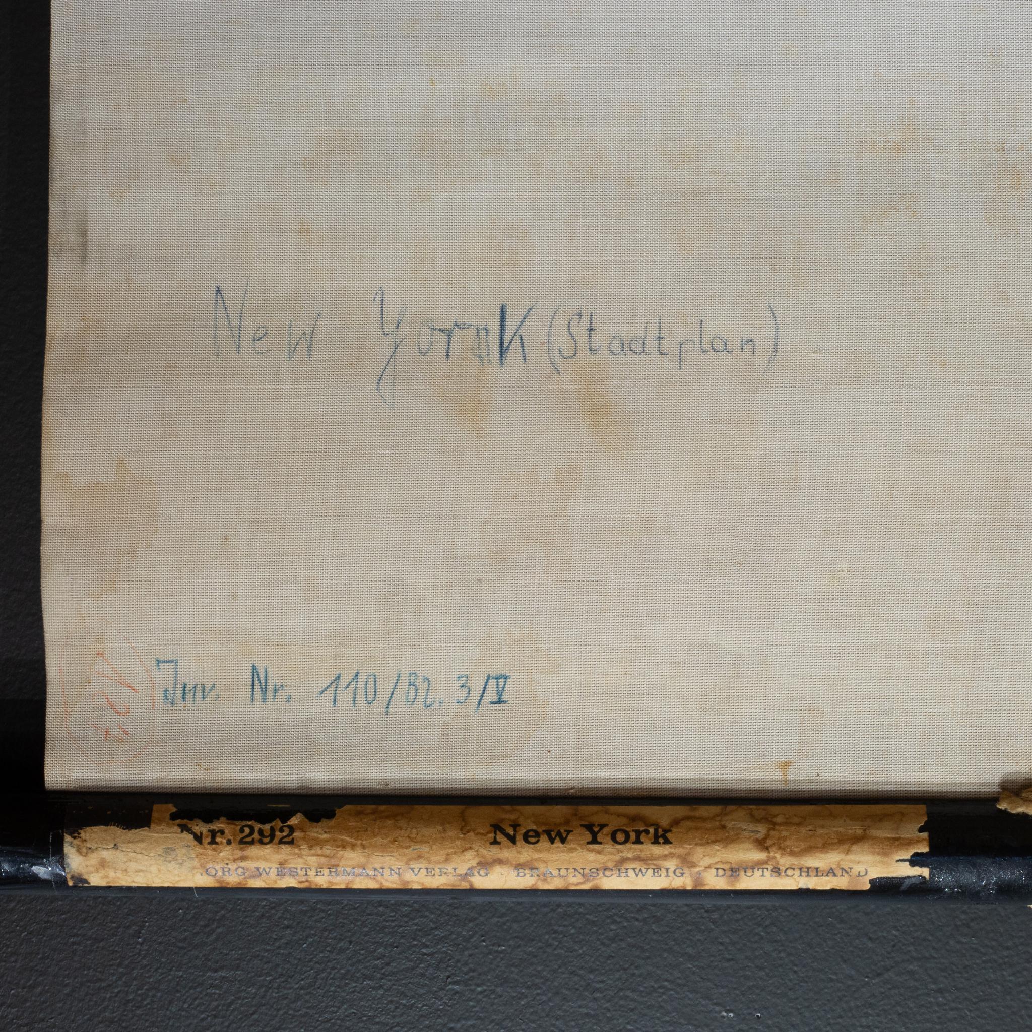 Wandkarte der deutschen Schule aus der Mitte des Jahrhunderts, New York City und Vicinity Map, ca. 1962 im Angebot 5