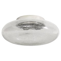 Mid Century, German, Seed Glass / Chrome Flushmount Mid Century, German, Seed Glass / Chrome Flushmount