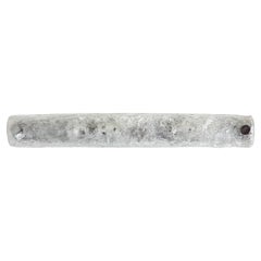 Mid-Century German Slender Linear Slumped Glass Sconce by Hillebrand Leuchten