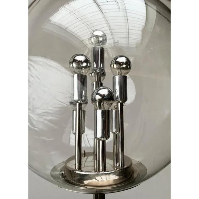 Lampadaire Space A Space Ball and Planet en chrome et verre, années 1960 Excellent état - En vente à Hamburg, DE
