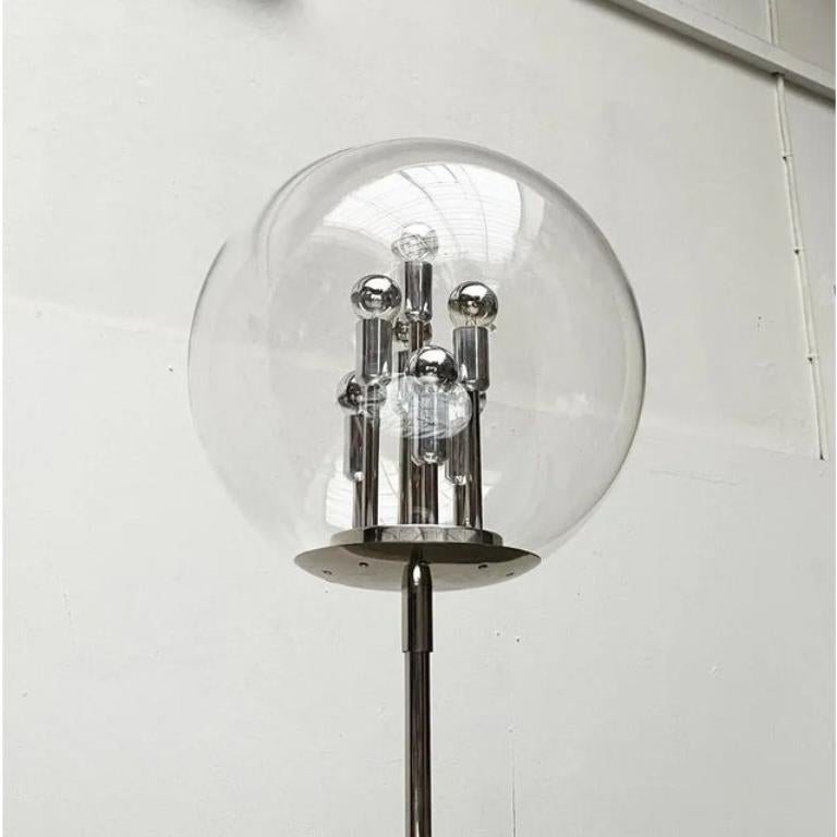 Lampadaire Space A Space Ball and Planet en chrome et verre, années 1960 en vente 1