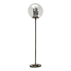 Lampadaire Space A Space Ball and Planet en chrome et verre, années 1960