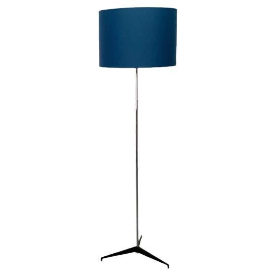 Mid-Century German Space Age Blue Tripod Floor Lamp from Staff Leuchten, 1960s