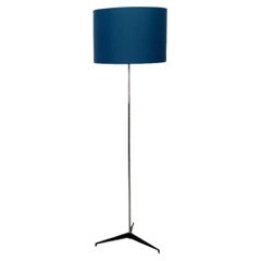 Lampadaire tripode bleu de l'ère spatiale allemande du milieu du siècle dernier de Staff Leuchten, années 1960