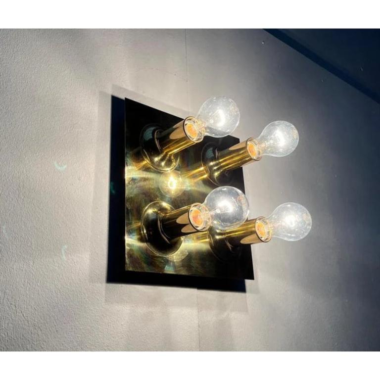 Lámpara de techo o de pared de latón de la era espacial alemana de mediados de siglo de Cosack, años 60 en venta 3