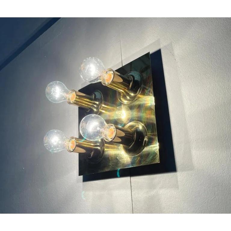 Lámpara de techo o de pared de latón de la era espacial alemana de mediados de siglo de Cosack, años 60 en venta 4