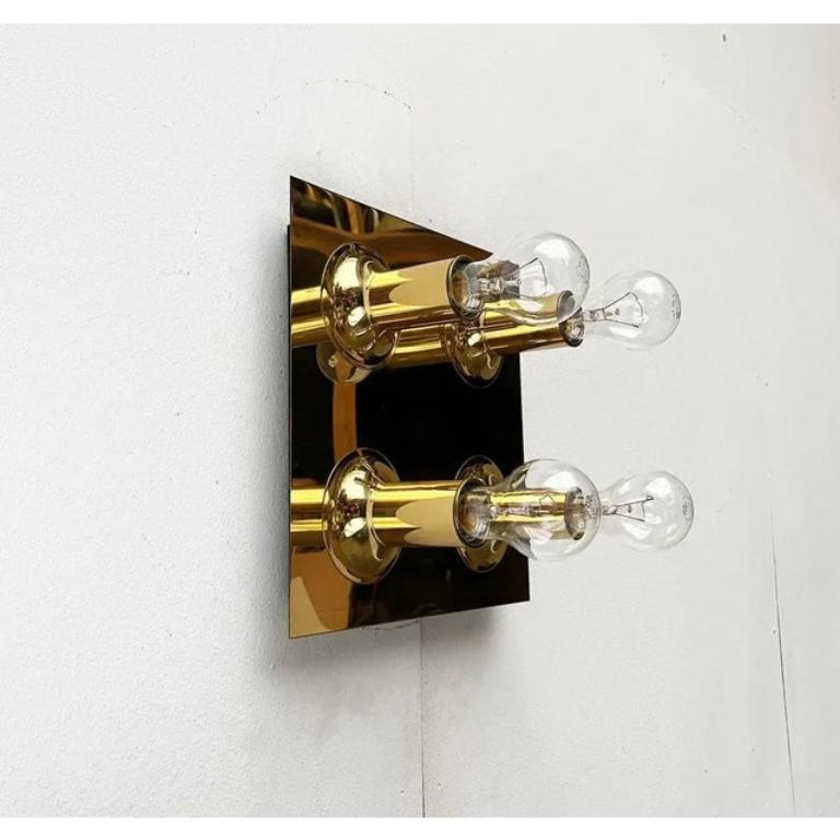 Lámpara de techo o de pared de latón de la era espacial alemana de mediados de siglo de Cosack, años 60 en venta 5